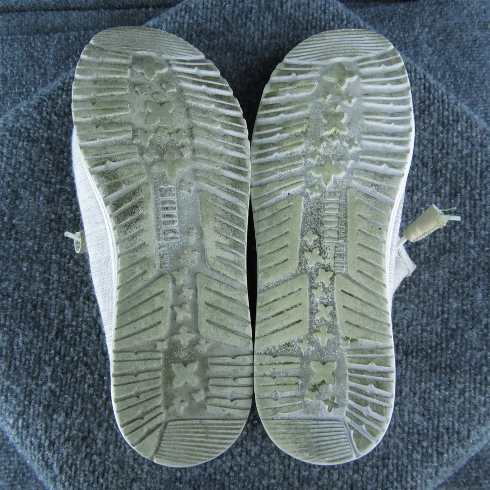 Hey Dude Wally Ascend Woven Ivory Coast‎ Men Slip-On Size 8 Medium Gray Fabric